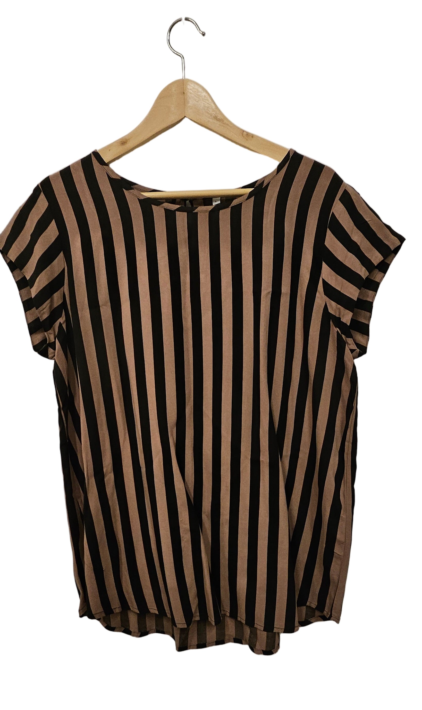 Randig blus av viskos