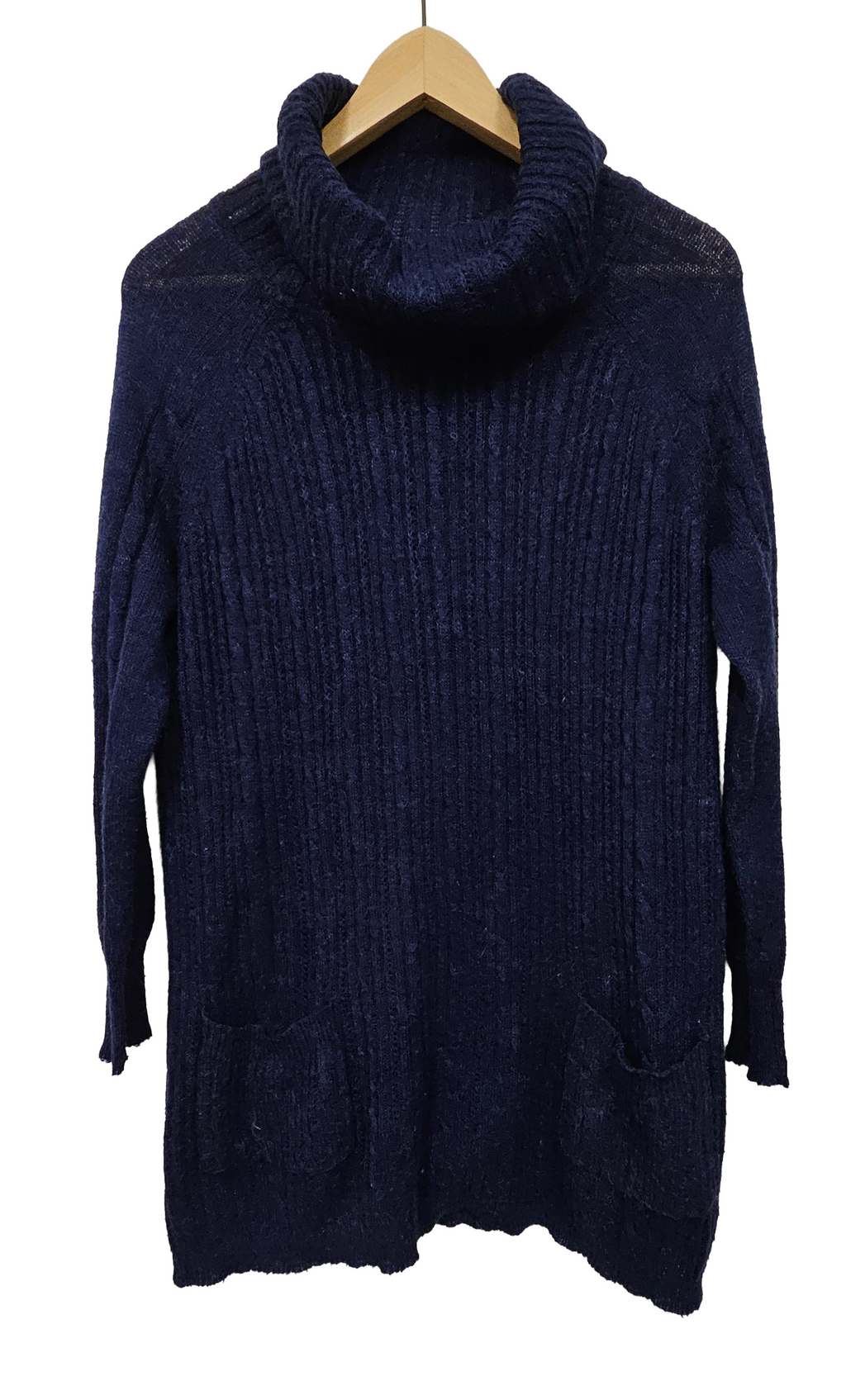 Stickad lång tröja