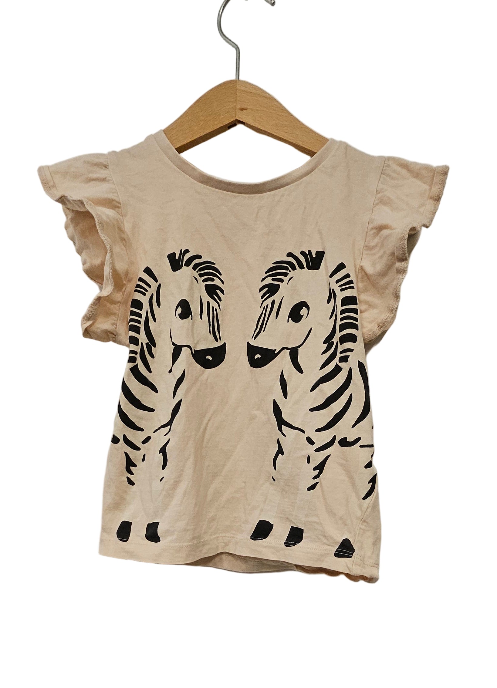 T-shirt med volangärm