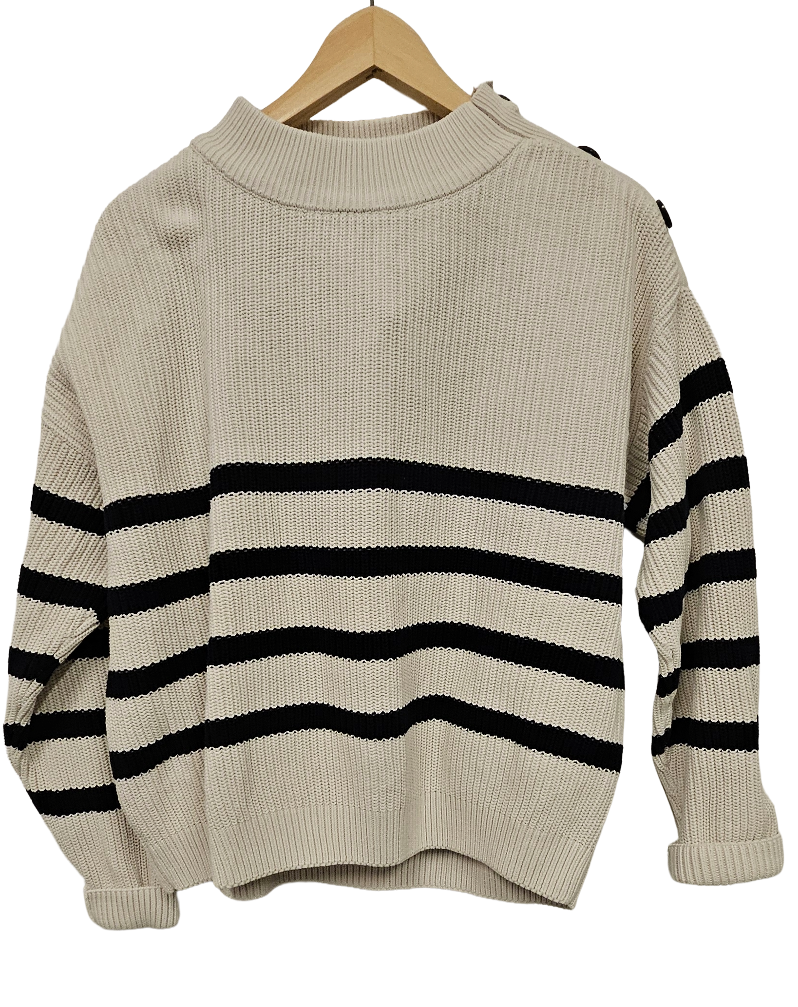 Stickad tröja med ränder