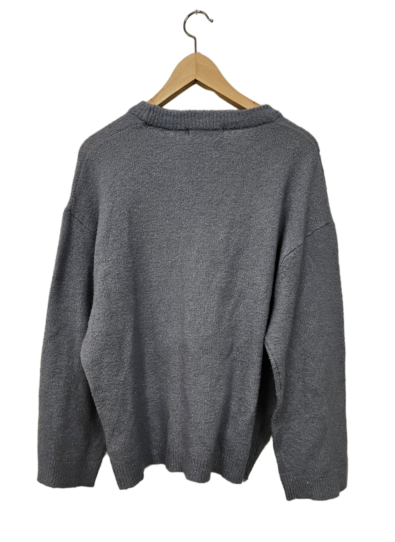 Stickad tröja med rund hals