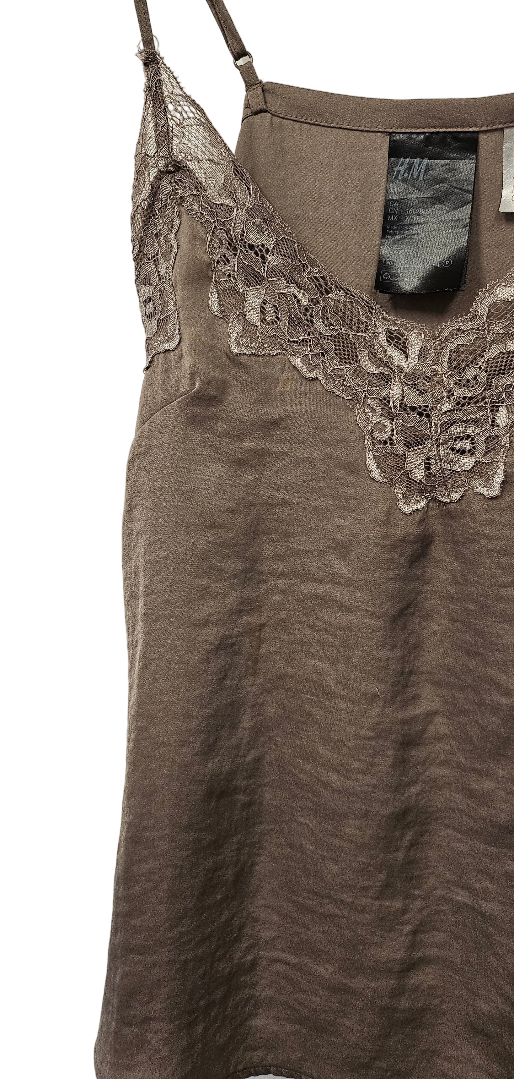 Satinpyjamas med spets