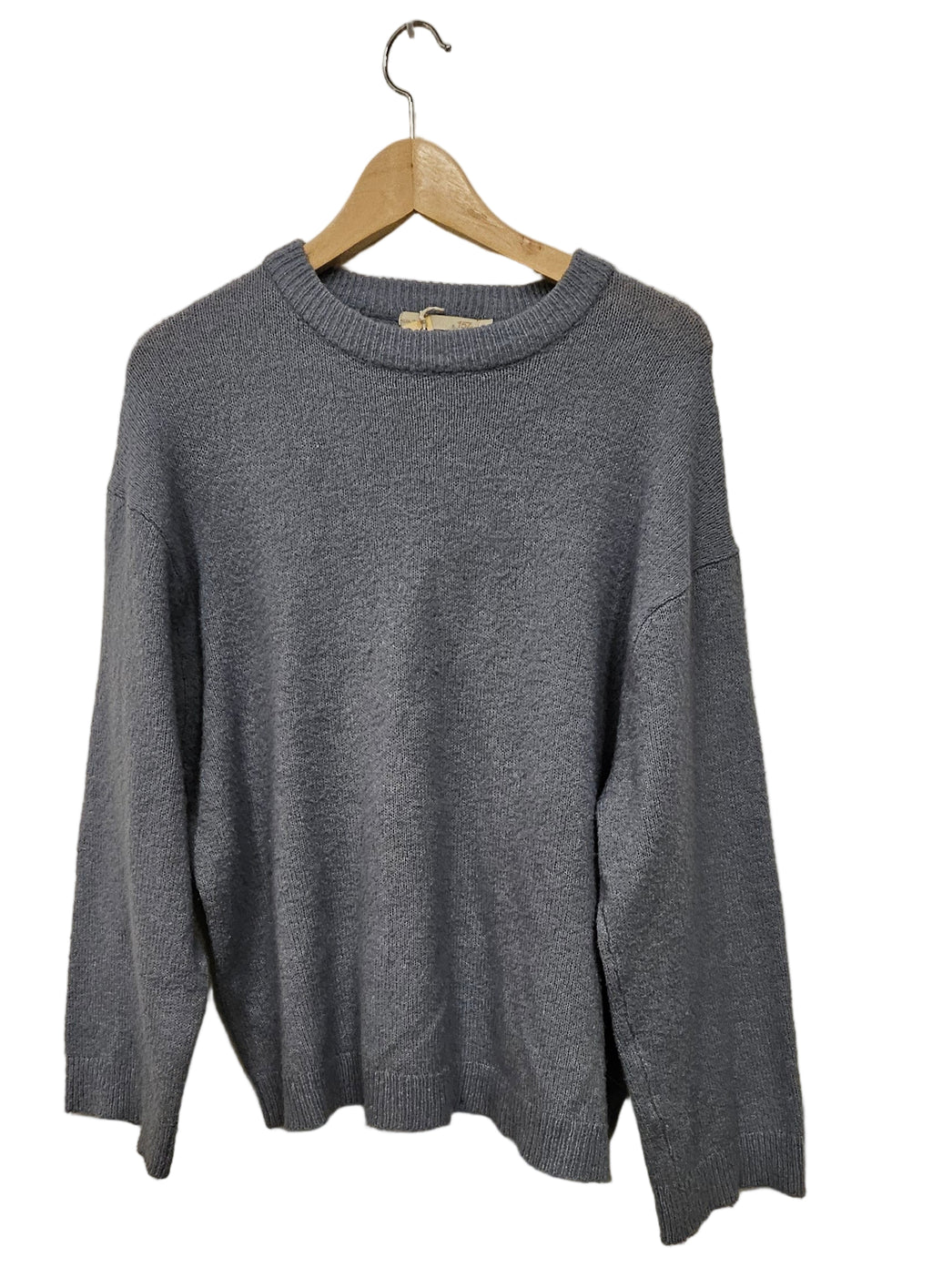 Stickad tröja med rund hals