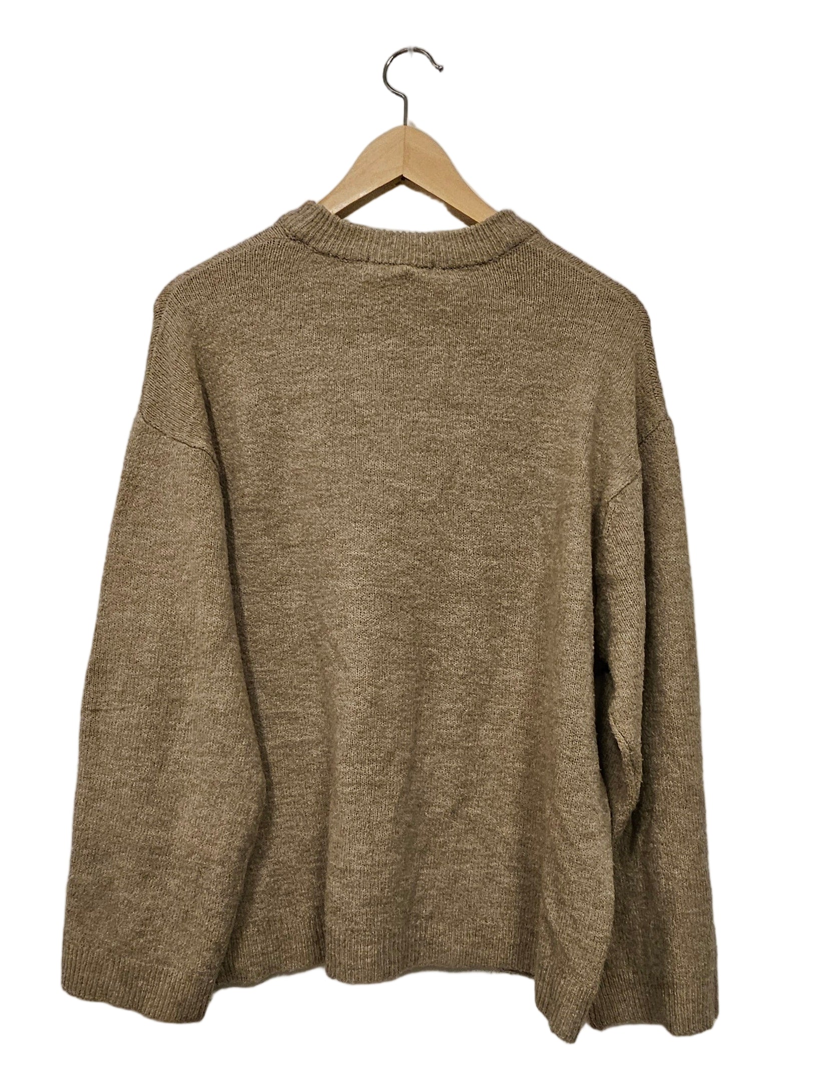 Stickad tröja med rund hals