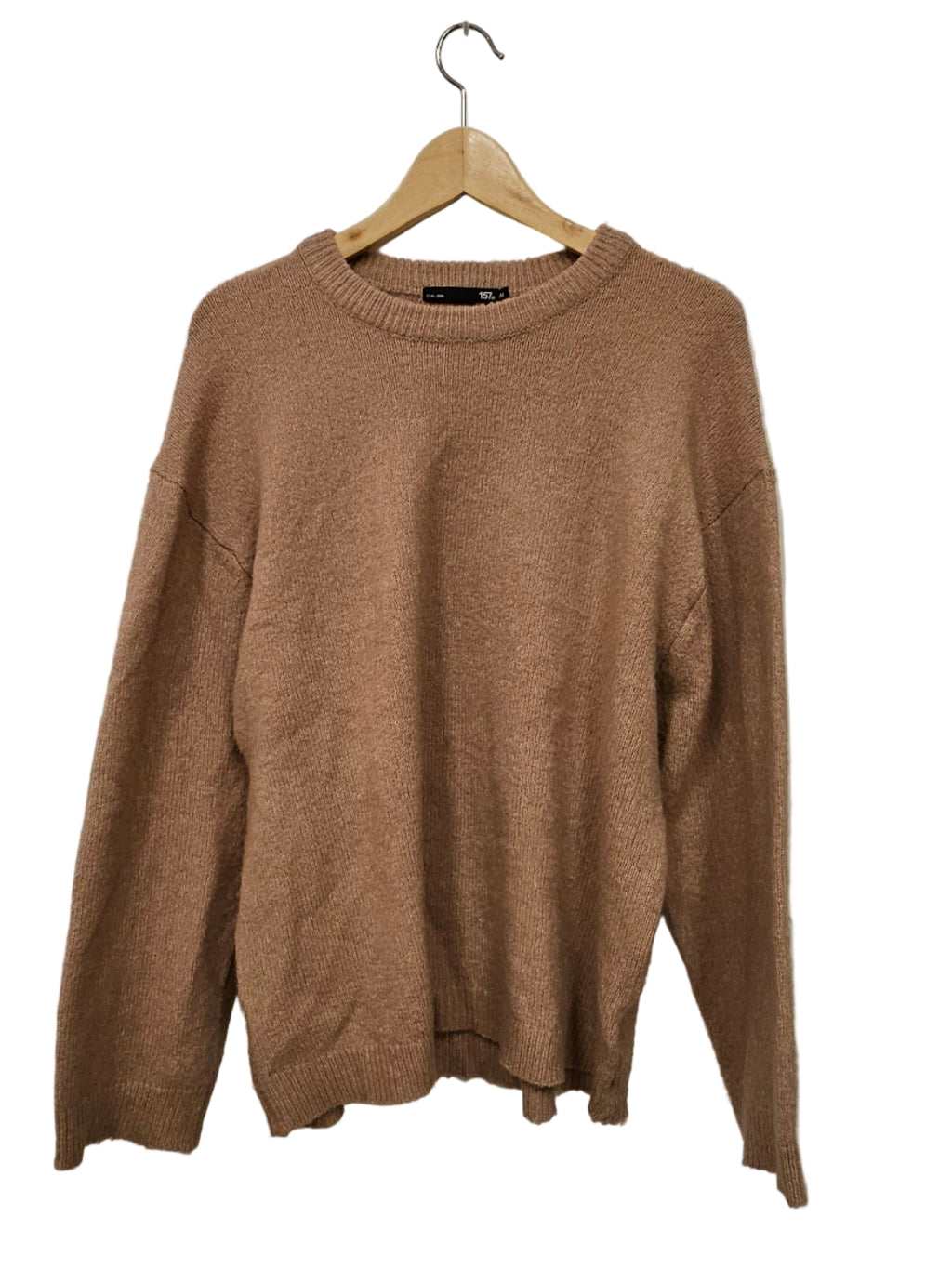 Stickad tröja med rund hals