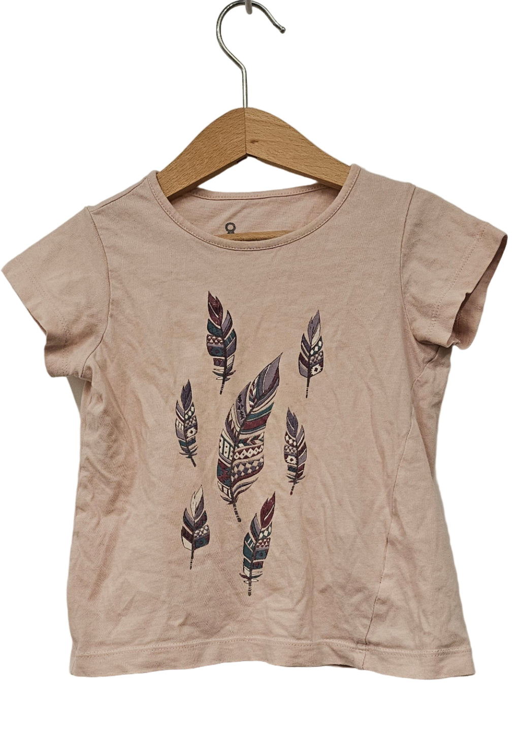 T-shirt med fjädermotiv