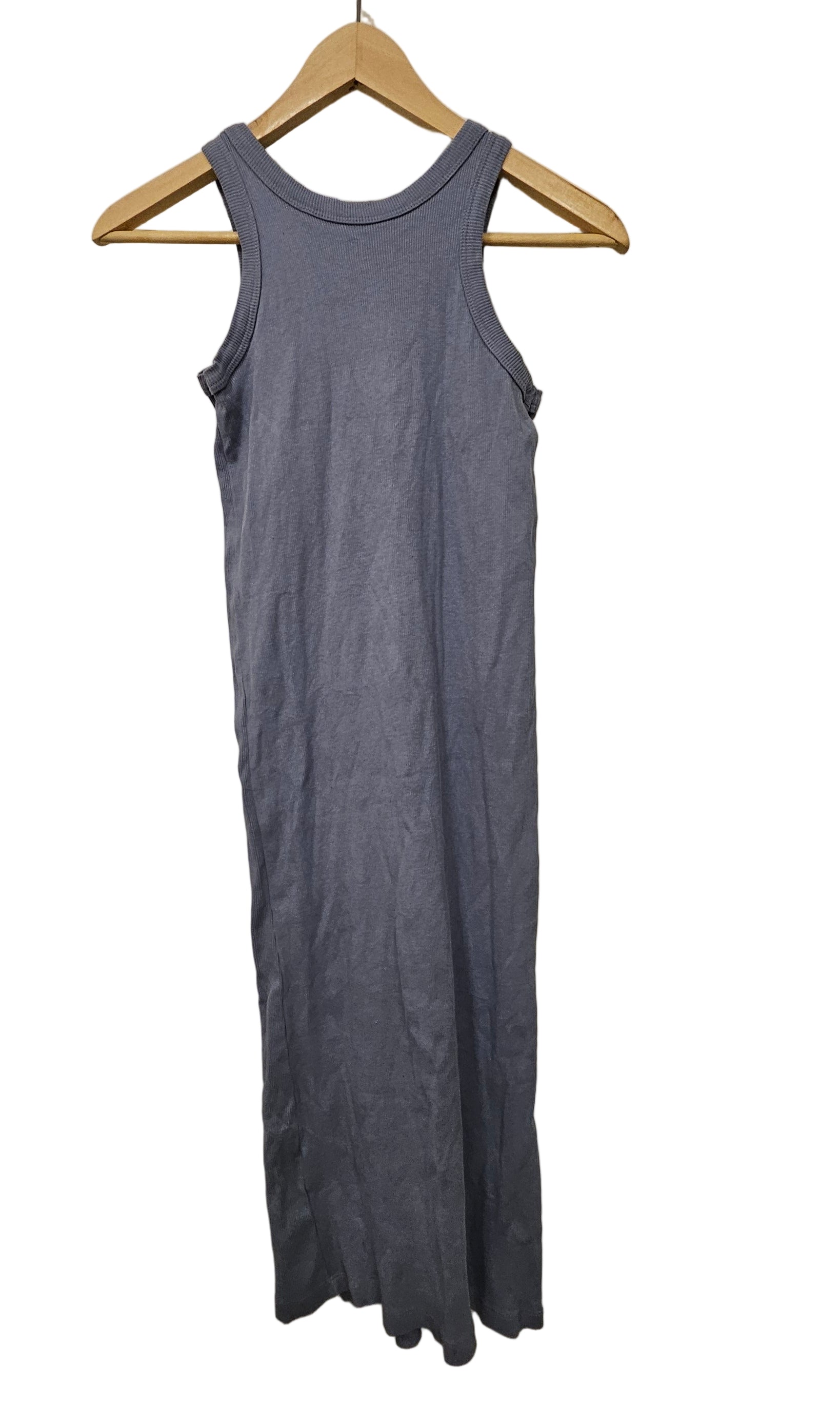 Klänning i ribbstickad trikå